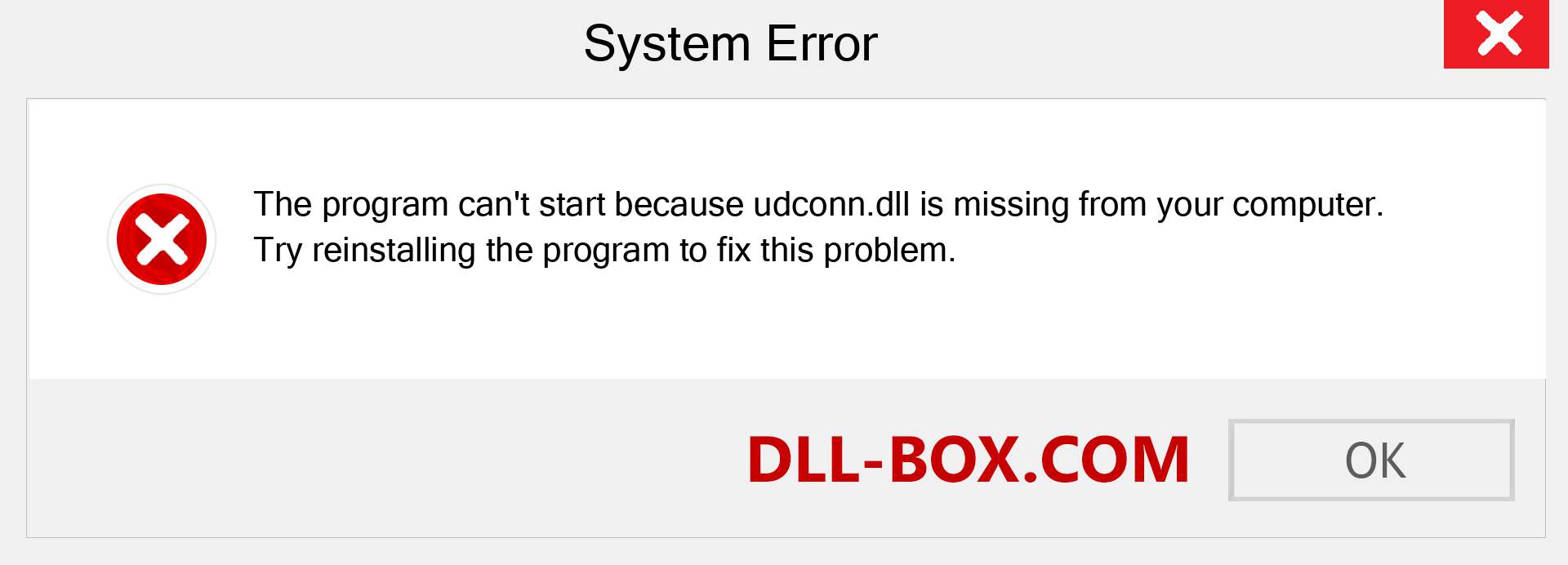  udconn.dll file is missing?. Download for Windows 7, 8, 10 - Fix  udconn dll Missing Error on Windows, photos, images